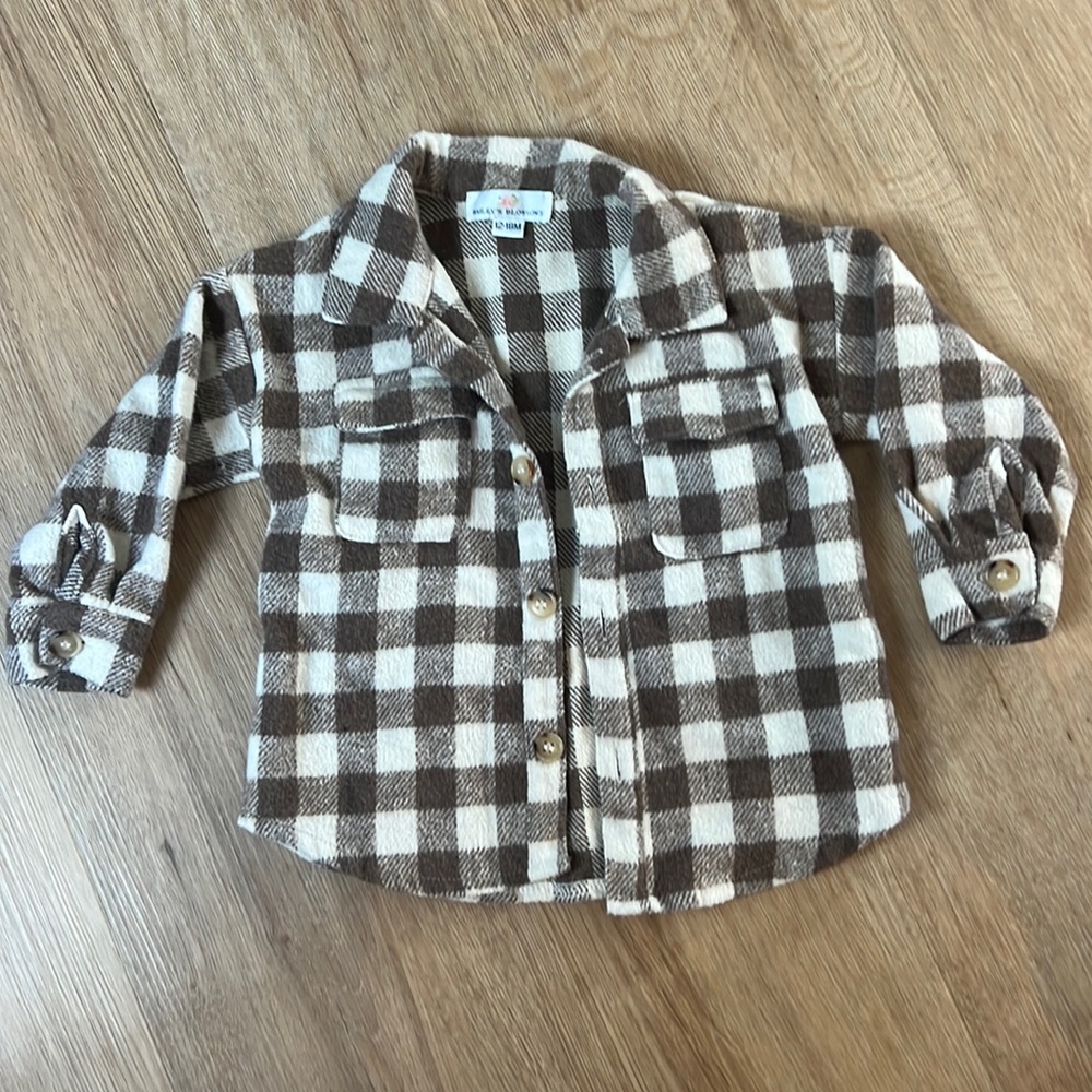 Toddler girl Baileys Blossoms flannel shirt